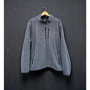 Mens LL Bean Gray Fleece Pullover XL